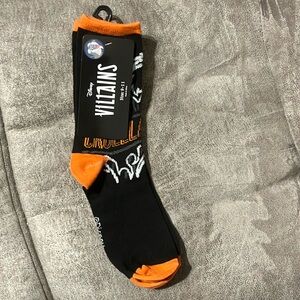 New in Package 3/$10.00 Disney Villains Cruella Halloween Socks Size 9-11